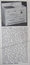 Vintage 1950 Little Chef Cook  Bake Stove Toy AD  Really cooks Asbestos Cord 