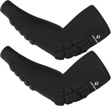 2PCS Padded Elbow Forearm Sleeves Compression Arm Protective Support