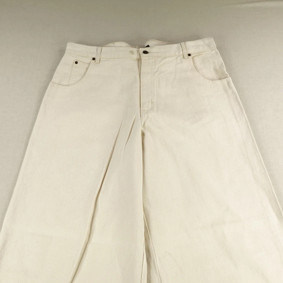 Pantalones de mezclilla Solo Semore vintage para hombre 42 blancos pierna ancha holgados sin existencias años 90 EE. UU. 3 Foto 4 de 4