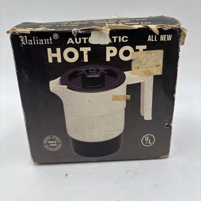 Valiant Automatic Electric Hot Pot 400W 120V Polypropylene Kettle NIB Vintage
