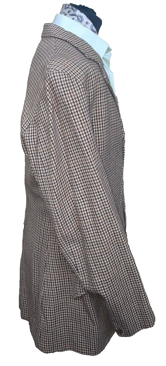 Veste De Piratage Femme Vintage Pytchley En Tweed Marron – Années 70 Taille 10