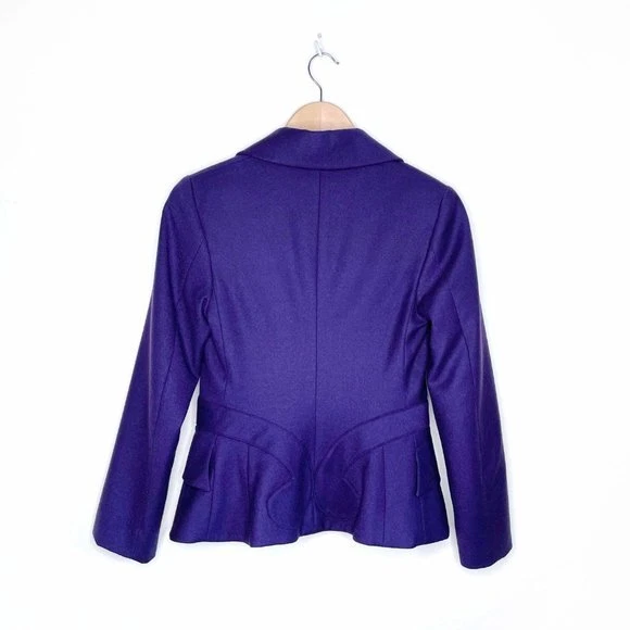 Traje falda lana morada años 00 john galliano - talla 6 Foto 3 de 4