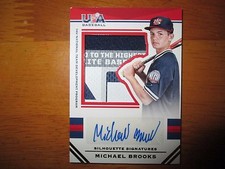 MICHAEL BROOKS 2017 Panini Stars & Stripes USA PATCH Autograph #7/25 Laundry Tag
