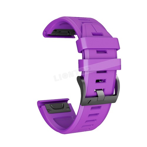 For Garmin Fenix 5 5X Plus 6 6X 7 7X Pro Sapphire Quick Fit Silicone Strap Band - Picture 45 of 88