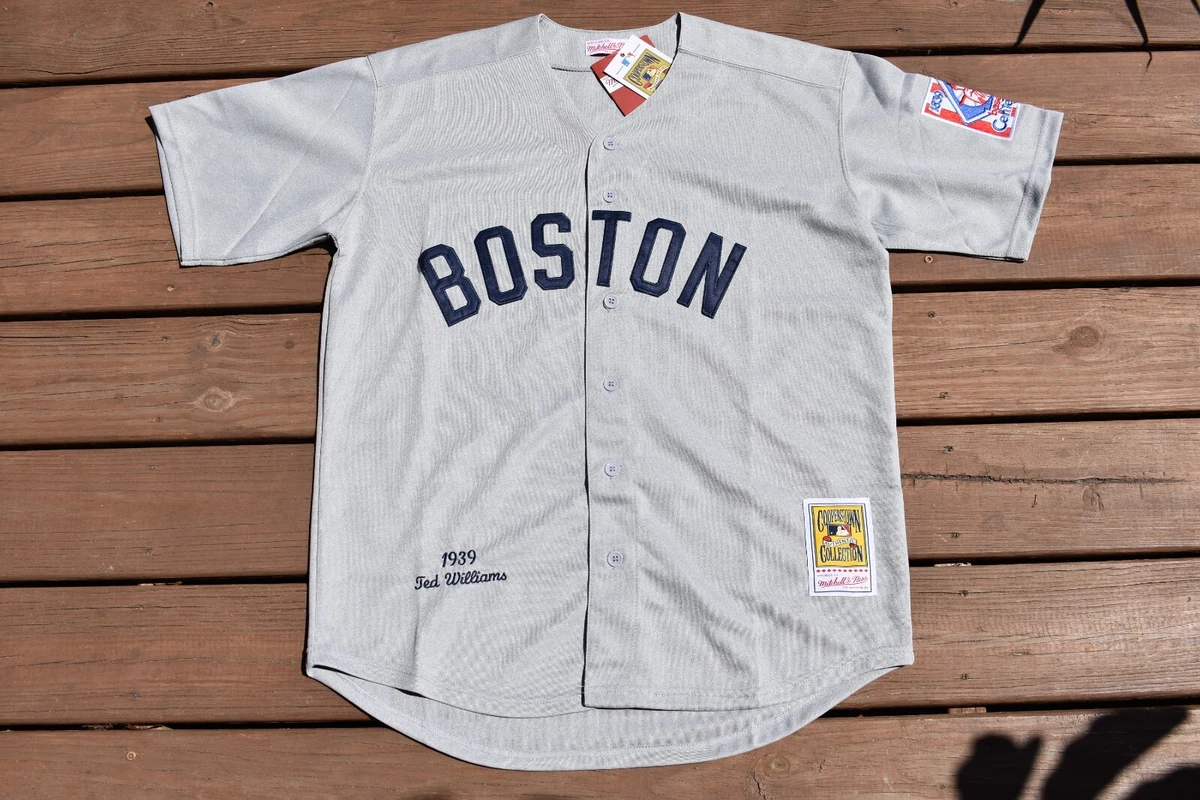 New Ted Williams Boston Red Sox Gray Heavyweight Baseball Jersey