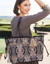 Spartina 449 Bellinger Batik Multi Color Jetsetter Tote Handbag New With Tags