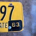 1963 New York PROFESSIONAL ENGINEER License Plate. Vintage 1962 Base Rare PE 497 — photo 2
