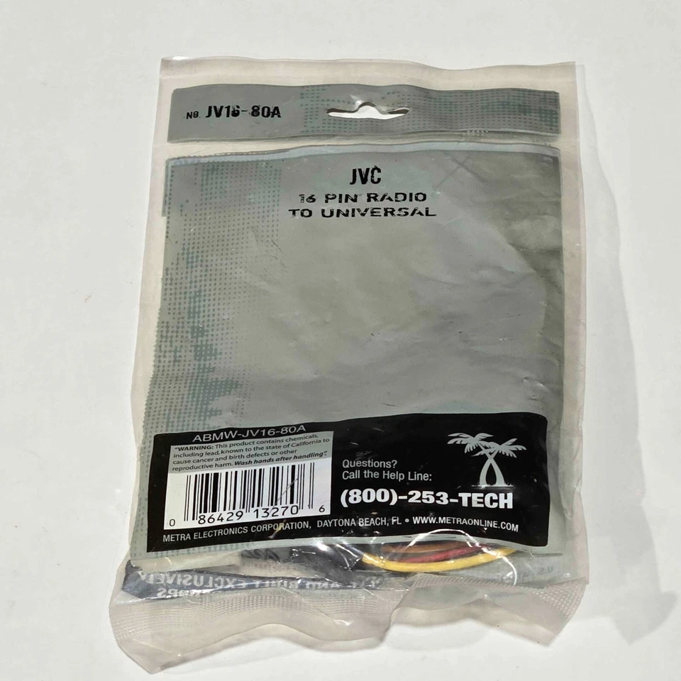 METRA JV16-80A SMARTCABLE ADAPTER JVC 16-PIN RADIO TO UNIVERSAL RADIO HARNESS - Image 2 of 3