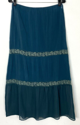 Free People Junior's Stretch Prairie Skirt Zipper Waist Band