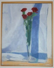 David K. Gordon Listed New York City NY USA Original Still Life Painting Roses