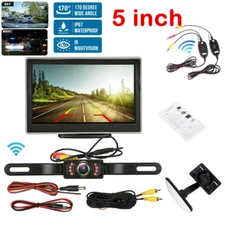 5 Inch Wireless Reverse Camera Monitor Kit Backup Night Vision Rear View System