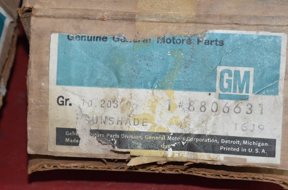 Pontiac Tempest Grand Prix 1970 parasoles parasol par verde de colección GM 8806631 Foto 4 de 4