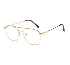 Adult Fashion Metal Square Glasses Frames The Factory Wholesale Double Beam 