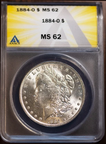1884-O $1 Silver Morgan MS 62 ANACS Nice Example New # 7432889 + Bonus