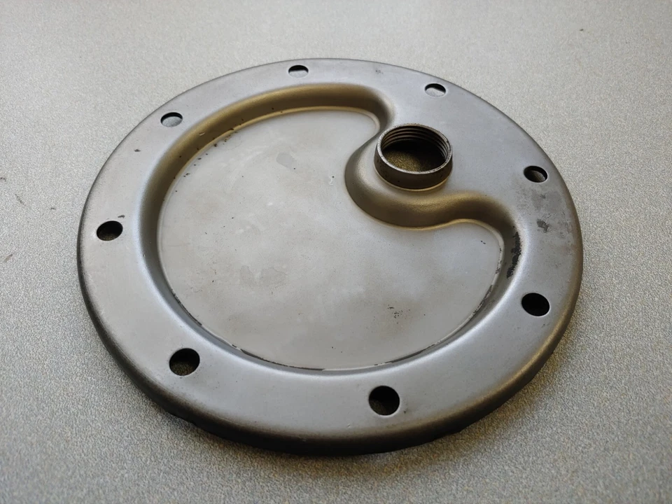 NICE USED ORIGINAL GENUINE PORSCHE 911 914-6 930 OIL SUMP STEEL COVER - Image 4 of 4