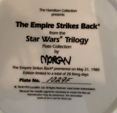 Hamilton Collection The Empire Strikes Back Star Wars Plate 1029F