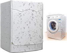 Waterproof Washing Machine Cover, Washer/Dryer Cover for Front-Loading Machine