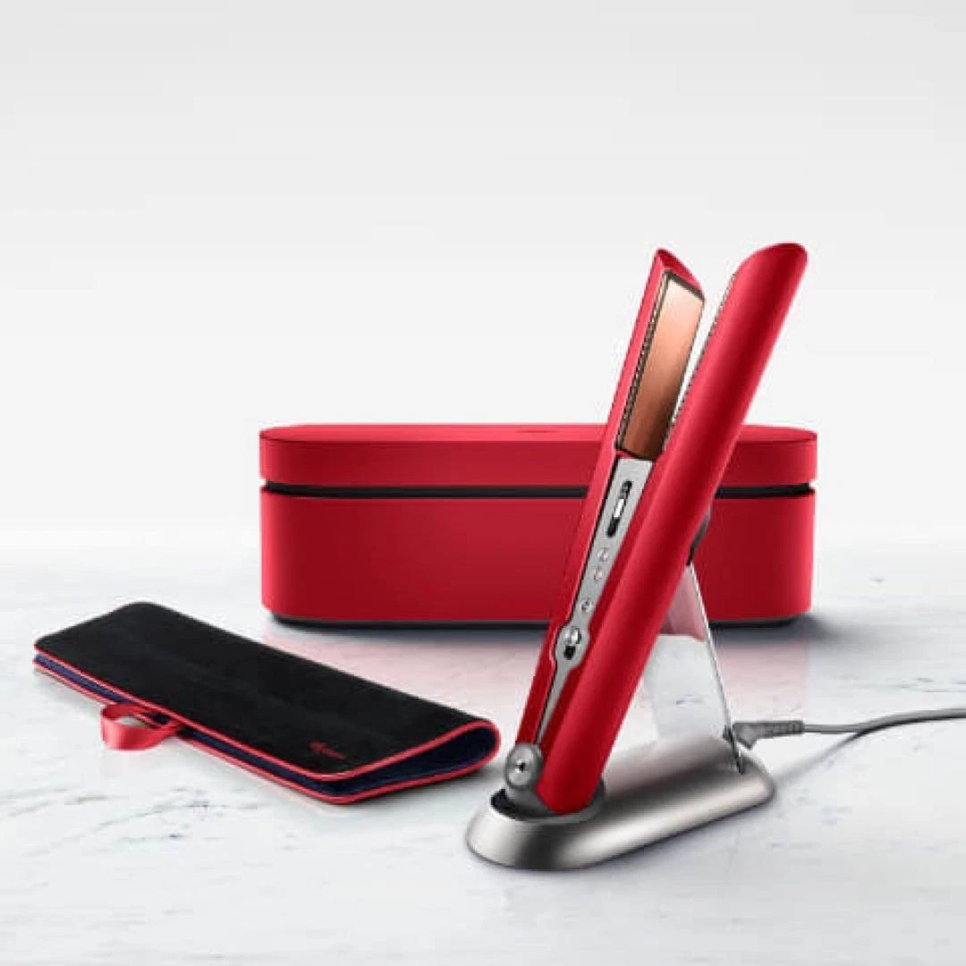 Dyson Corrale Red / Bright Nickel Storage Box with Pouch From Japan