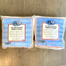 Create-A-Craft Decorator Pillow Form Insert 16 x 16"  Lot of 2 New