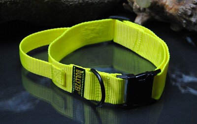 Halsband breit 40mm mit Griff Neon Gr. M Suchhund Malinois Husky Collie  Labrador | eBay.de