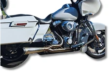 Harley Street Glide 1995-2016 2-1 Stainless Exhaust System with Turn-Out Tip ||