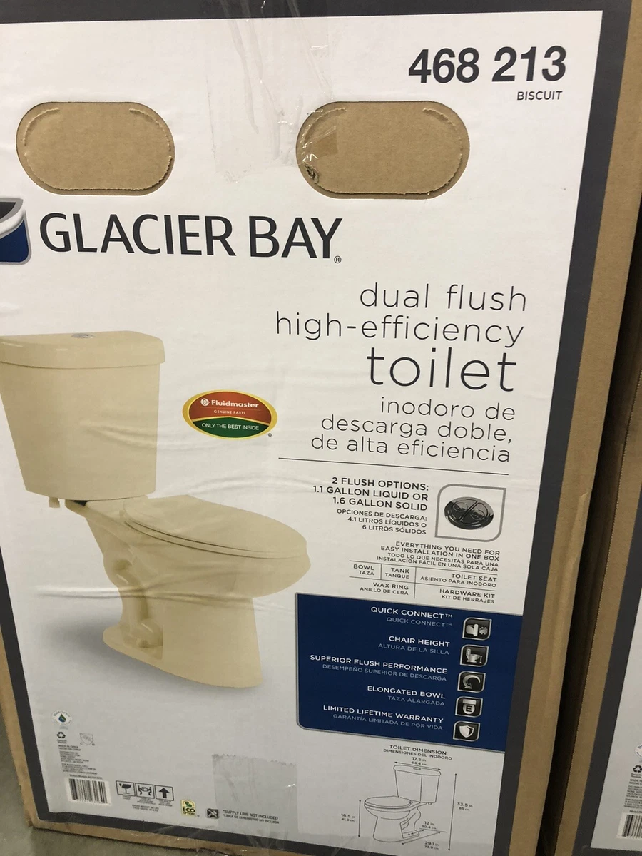 Glacier Bay All In One Dual Flush High Efficiency Toilet, 58 OFF