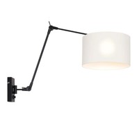 Gelenkleuchte Wandlampe Schlafzimmerleuchte Verstellbar Textil Weiß Schwarz E27