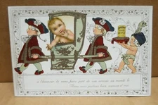 FARINE NESTLE Illustrated Advertising Postcard Birth Announcement