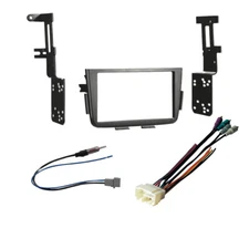 Double DIN Car Stereo Radio install kit +  amp harness for Acura MDX 2001-2006