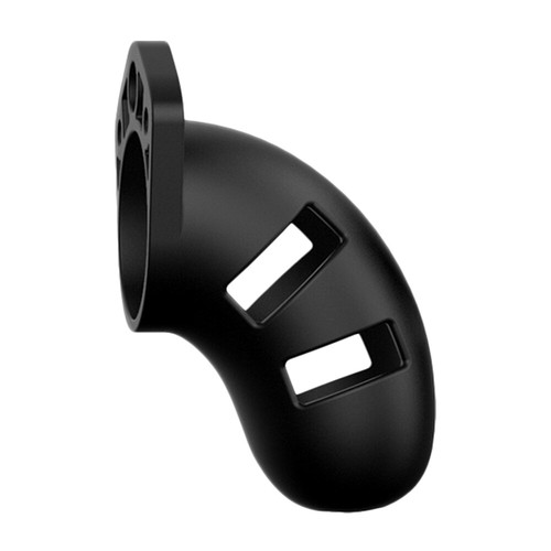 Man Cage 20 Male 3.5 Inch Black Silicone Chastity Cage Total Control - Picture 2 of 4
