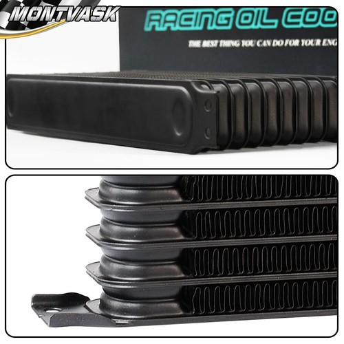 15 Row AN10 Universal Aluminum Engine Transmission Oil Cooler + 7" Cooling Fan - Picture 4 of 12