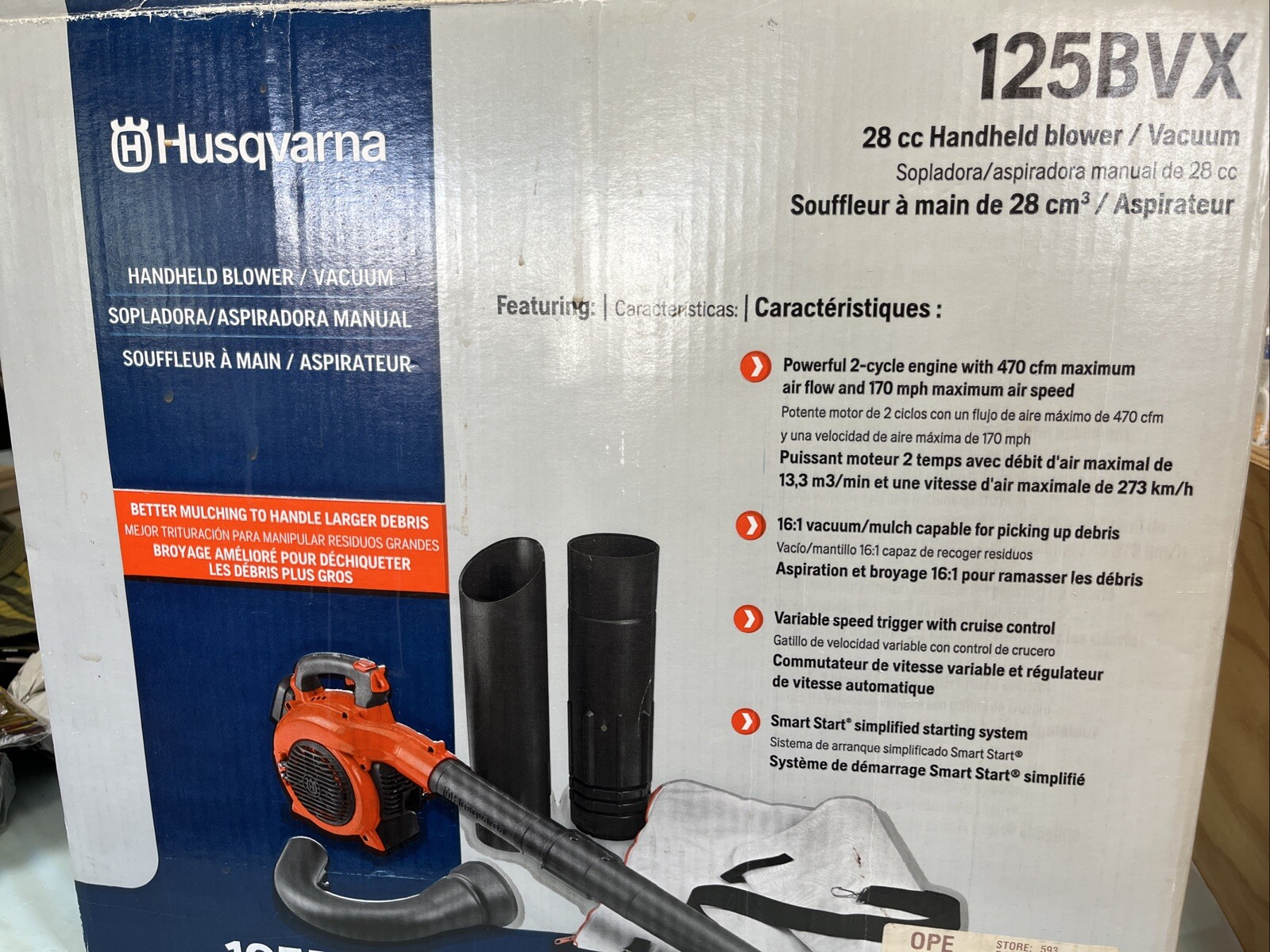 Husqvarna 125BVX Leaf Blower/Vacuum