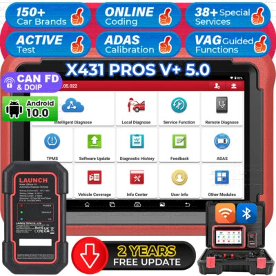 2025 LAUNCH X431 PROS V+ PRO 5 Strumento Diagnostica Tutti Sistemi Codifica ECU