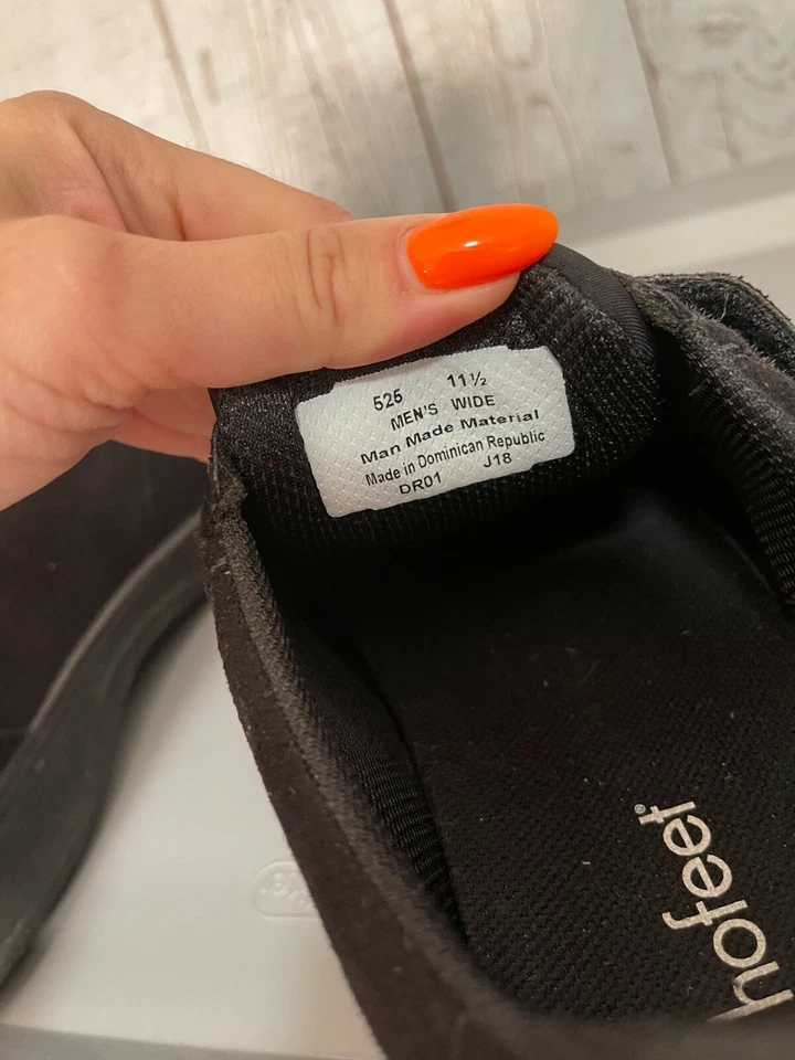 Orthofeet Zapatos 525 Para Hombre Zapatos Elásticos Negros Talla 11 1/2 Ancho Foto 3 de 4