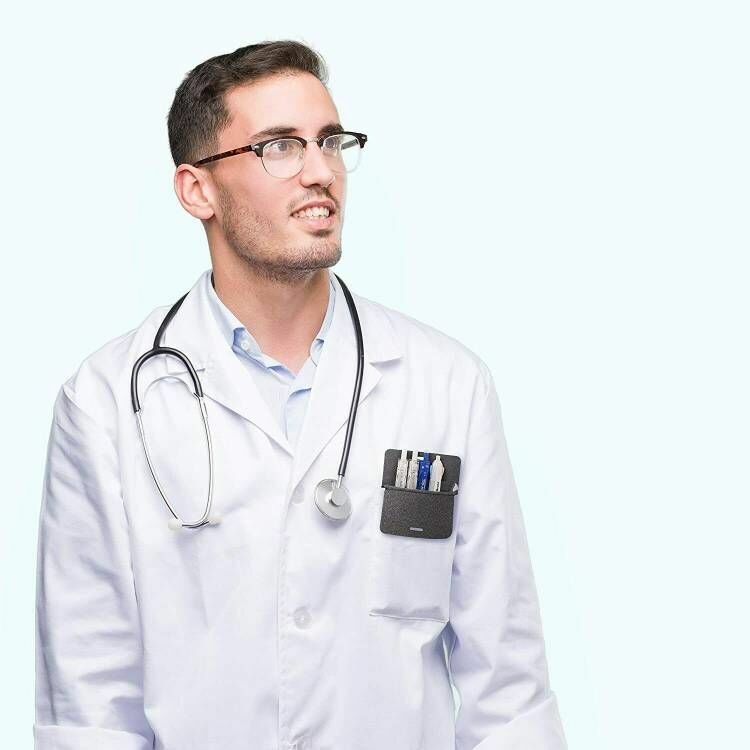 Leather Pocket Protector Pen Pouch Holder 2 Pack Shirt Jacket Tool