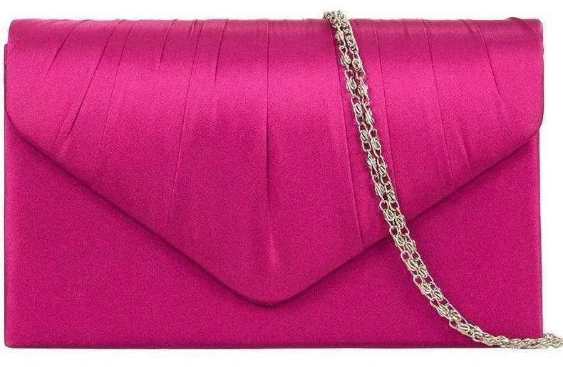 Fuchsia pink sales clutch bag