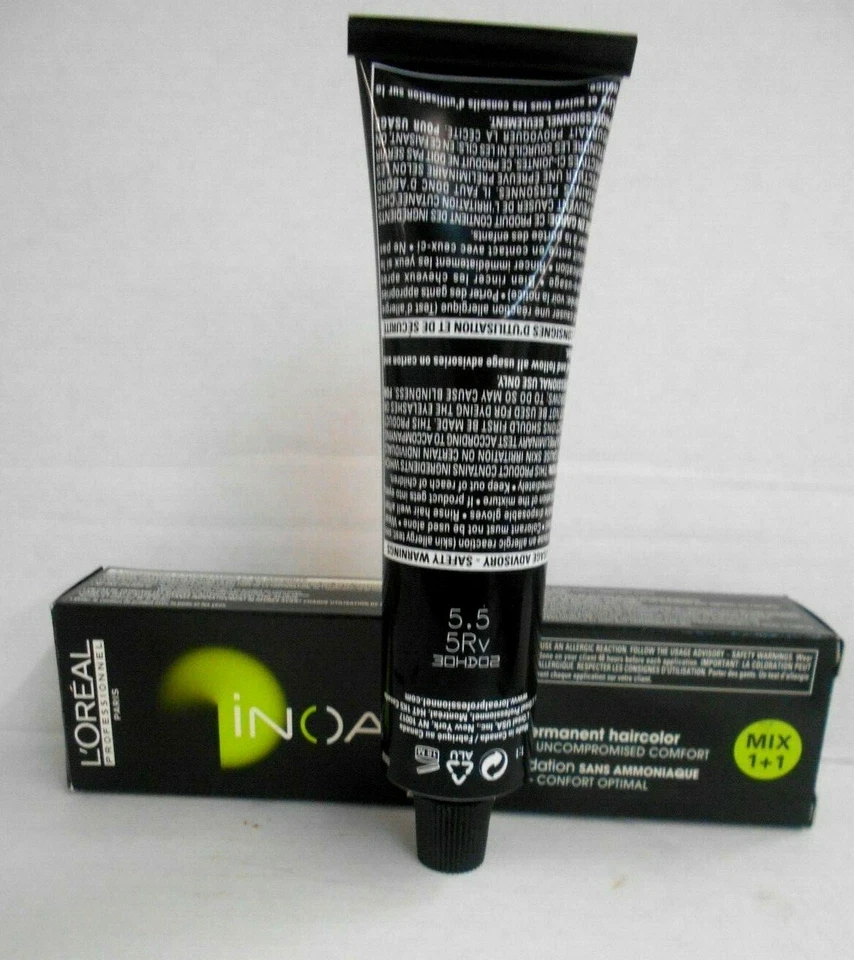 Color de cabello permanente profesional ODS libre de amoníaco Loreal INOA ~ 2,1 fl. oz.!! Foto 3 de 3