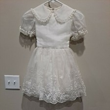 Vintage Child's White Dress Baptism Wedding