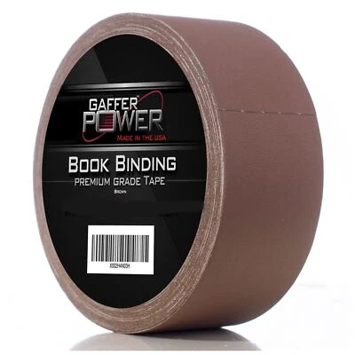 GAFFER POWER INC. Bookbinding Tape by Gaffer Power, Brown Cloth Book Repair Tape, 2" X 15 Yards