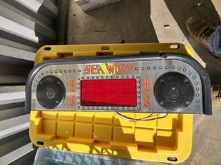 sea wolf arcade redemption top sign parts #161