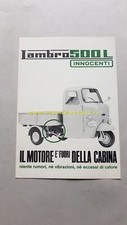 Innocenti Lambro 500 L motocarro depliant originale anni '60 3 wheeler brochure