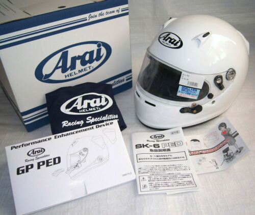 Arai KART racing full face helmet SK-6 W/  PED duct white asian fit Snell K2020 - Picture 1 of 12