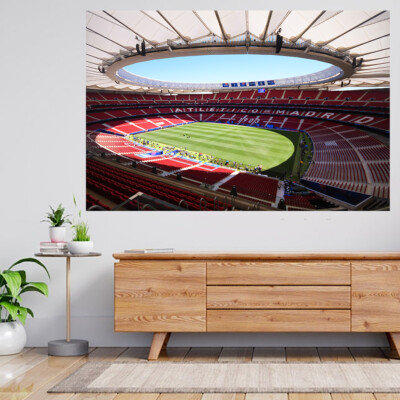 Fußballstadion Wanda Madrid Spanien 3D Ansicht Wandsticker Poster Aufkleber A508