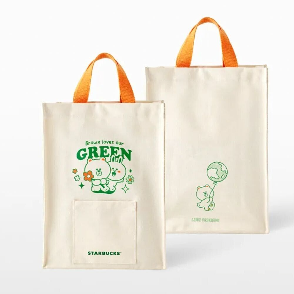 Starbucks Tote Bag Thailand Line Friends Limited 2023 Canvas New