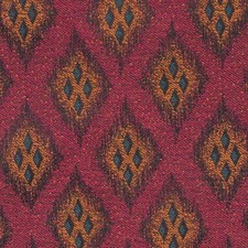 Malay Jacquard FR Ikat Fabric Magenta | Woven Tribal Soft Furnishings Upholstery