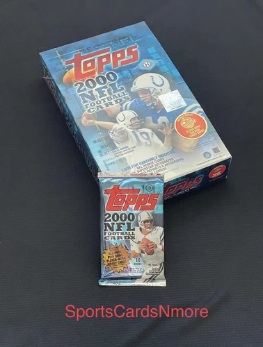 2000 Topps Factory Sealed Hobby Football (1) Pack from Original Box