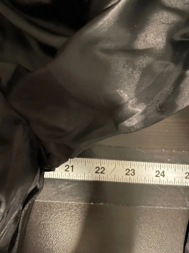 Vestido vintage para mujer talla XL negro satinado volantes cintura caída victoriano gótico años 80 Foto 3 de 4