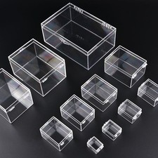 Clear Small Plastic Storage Box Jewelry Beads Organizer Case Container Durable