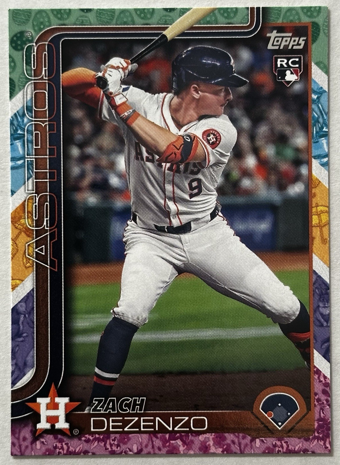2025 Topps Easter Pastels Card #89 Zach Dezenzo Houston Astros RC