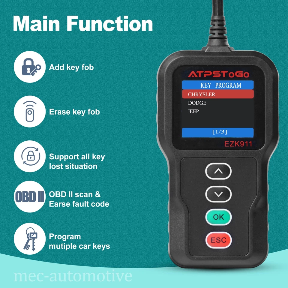 For Dodge Ram 1500/2500/3500 2009-2012 New Program DIY Remote Key Fob Tool Kit - Image 4 of 4